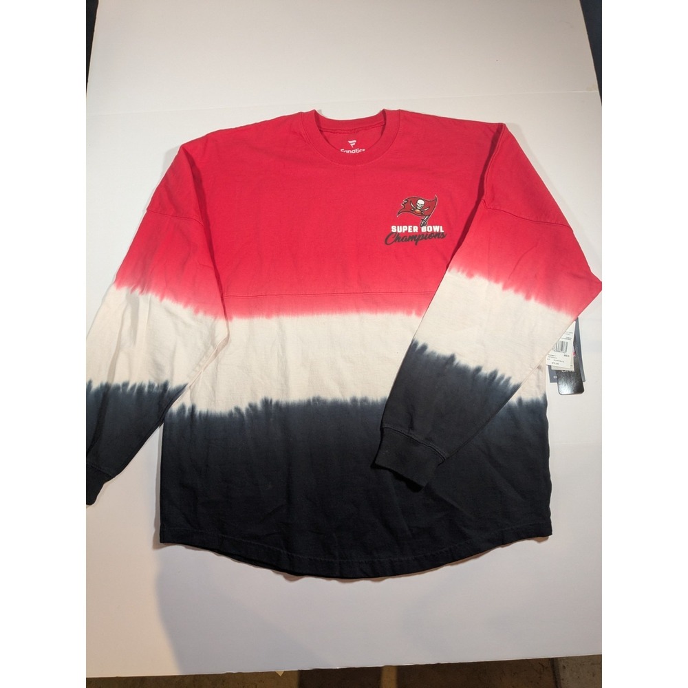 Fanatics‎ Tampa Bay Buccaneers Bucs Super Bowl Tie Dye Long Sleeve Shirt Medium